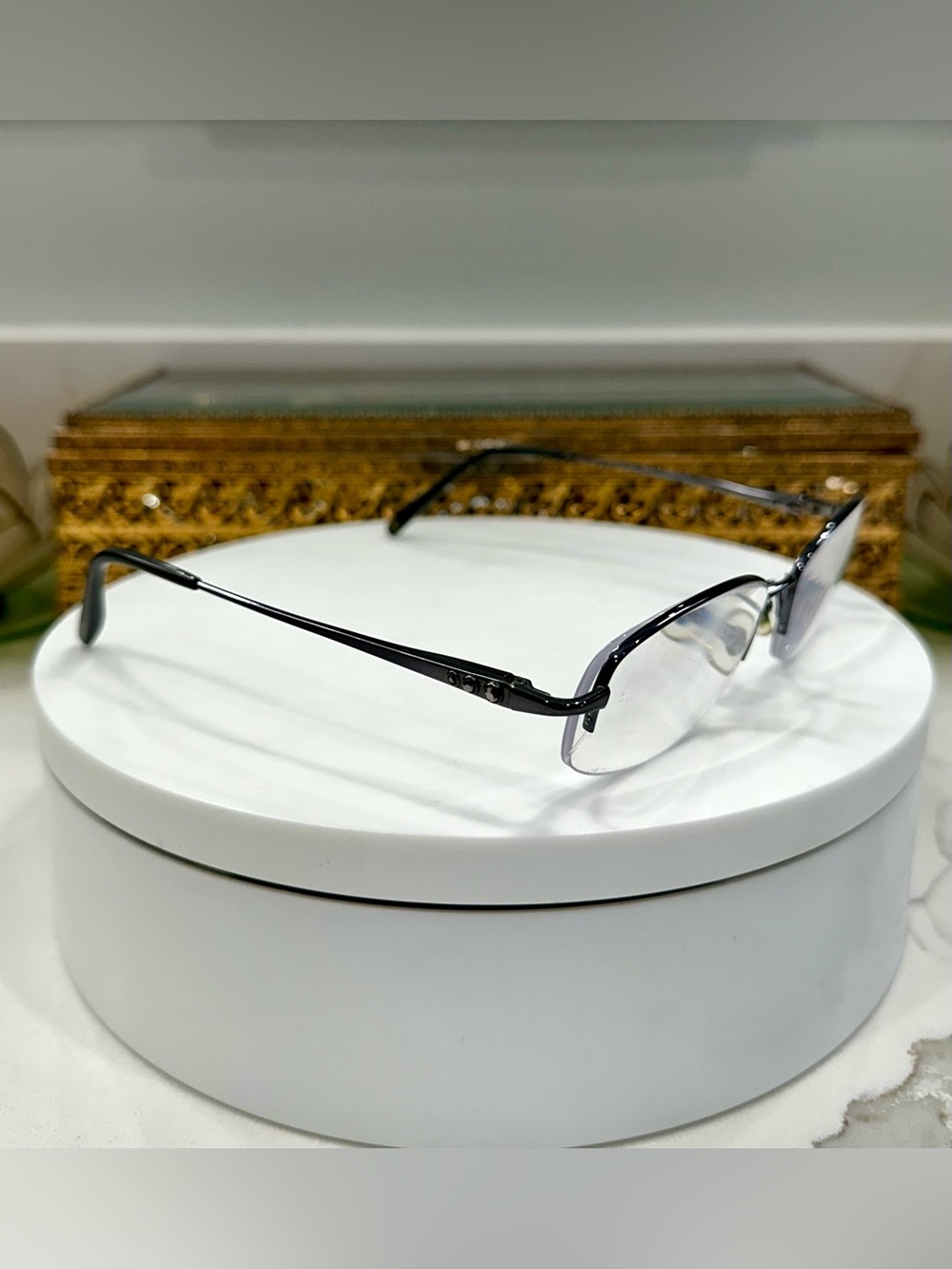 Carolee Titanium CL902 Pewter Rx Eyeglass Frames VGUC